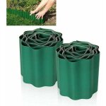 Aiperq 2 pcs bordure de pelouse flexible 9m � 15cm, cl�ture gazon bordure jardin plastique bordurette ...
