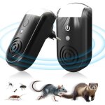 Lot de 2 repulsif souris ultrason rongeur rat veilleuse, prises rpulsif nuisible esthtique lectronique ...