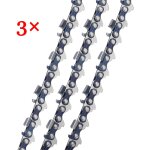 Lot de 3 chanes de trononneuses  gouges carres 3 / 8' 1, 3 mm 52 maillons longueur de guide - chane ...
