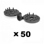 Aiperq lot de 50 clips de fixation gris pour brise vue