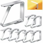 Aiperq 8 pcs pince nappe exterieur, pince pour nappe de table inoxydable anti - glissant, attache nappe ...