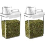 Aiperq - bote hermtique pour aliments secs (2 pices), pot de riz de 1800 ml avec poigne et gobelet ...