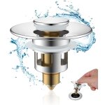 Bonde lavabo universel pop - up, bouchon lavabo salle de bain, bouchon evier cuisine (25 - 46mm), filtre ... Bonde lavabo universel pop - up, bouchon lavabo salle de bain, bouchon evier cuisine (25 - 46mm), filtre ...