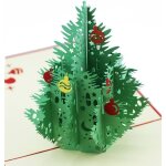 Aiperq cartes de v?ux pop - up 3d pour arbre de nol, carte dcoupe au laser avec enveloppe pour nol ...