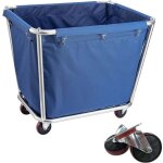 Aiperq chariot  linge commercial avec roulettes, 350 l, grand panier  linge avec doublure en toile ...