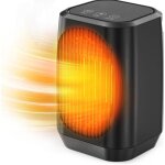 Aiperq - chauffage �lectrique portable oscillant � 70�, petit radiateur en c�ramique ptc 1200w avec 3 ...