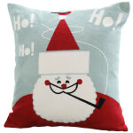 Aiperq christmas snowman girl christmas stocking throw pillow cover, 18 x 18 inch winter cushion cover ...