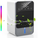 Deshumidificateur d' air electrique, 1500ml dshumidificateur silencieux avec 2 vitesses arrt automatique ...