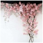 Aiperq - fleur artificielle 105 cm faux cerisier fleur arbre 3 fourche sakura branche fleur artificielle ...