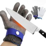 Aiperq - gants r�sistants aux coupures gants de boucher en acier inoxydable 316l protection de niveau ...