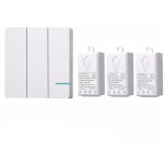 Aiperq kit de commutateur de lumière sans fil - interrupteur mural télécommandé idéal pour lampes d'intérieur, ... Aiperq kit de commutateur de lumière sans fil - interrupteur mural télécommandé idéal pour lampes d'intérieur, ...