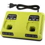 Aiperq - p117 chargeur pour ryobi batterie 18v one + p108 p107 p104 p105 p102 p103 p117 p118 pour ryobi ...