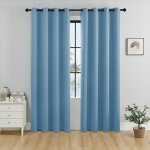Aiperq - rideaux thermiques occultants � deux panneaux pour salon et chambre, bleu, 140 x 220cm