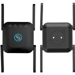 Aiperq - routeur rpteur wi - fi 1 200 m double bande 5g  quatre antennes, amplificateur de signal ...