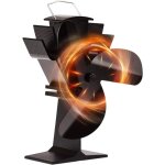 Aiperq - ventilateur  pole aliment par la chaleur, avec 3 lames pour chemine / pole  bois.