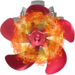 Aiperq - ventilateur poele  bois, 5 pales ventilateur cheminee, fixe sur tuyau ventilateur silencieux, ...