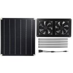 Aiperq ventilateur de ventilation pour cages pour animaux de compagnie 2 panneau solaire dc 12v � haute ...
