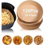 Air fryer feuilles de papier 120 pices, papier cuisson air fryer paper liner, air fryer parchment paper, ...