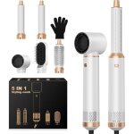 Airbrush 5 en 1 seche cheveux 5 en 1, brosse soufflante 5 en 1 avec seche cheveux boucleur, brosse souflante, ...