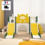 Aire de jeux pour enfants 7 en 1 ? aire de jeux de jardin avec 2 toboggans, passerelle, escaliers, télescope, ... Aire de jeux pour enfants 7 en 1 ? aire de jeux de jardin avec 2 toboggans, passerelle, escaliers, télescope, ...