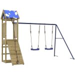 Aire de jeux d'ext�rieur?maisonnette de jeu?maison enfant bois de pin impr�gn� cfw50138