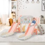 Aire de jeux - aire de jeux ext�rieure 8 en 1 sur le th�me de la vie marine pour enfants avec toboggan, ...