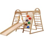 Structure d'escalade 7 en 1 avec balan�oire, plaque et filet d'escalade, peut �tre utilis� comme tente, ...