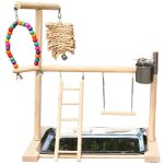 Aire de jeux pour oiseaux avec support pour perroquet pour animaux de compagnie