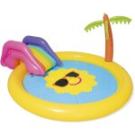 Aire de jeux pataugeoire sunny island 237 x 201 x 104 cm avec toboggan et arroseur Aire de jeux pataugeoire sunny island 237 x 201 x 104 cm avec toboggan et arroseur