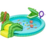 Aire de jeux et piscine gonflable pour enfants crocodile cove - 224 cm x 181 cm x 72 cm - multicolore ...
