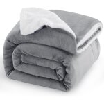 Aisbo plaid canape polaire en sherpa - couverture 150x200 jete de canape hiver, plaid canap� 150 x 200 ...