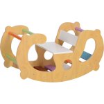 Aiyaplay - arche d'escalade enfant jouet  bascule 2 en 1 bois pin naturel multicolore