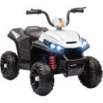 Aiyaplay - quad lectrique enfant 2 moteurs 12v 5 km / h max. marche av ar nombreux effets blanc