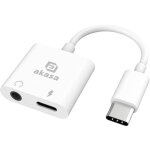 Akasa usb - c, audio adaptateur [1x usb - c - 1x casque (jack 3, 5 mm), usb - c femelle (power delivery)] ...
