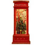 Akozon boule � neige de no�l tourbillonnante sc�ne scintillante lanterne boule � neige cabine t�l�phonique ...