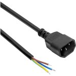 Cble de raccordement akyga alimentation [1x secteur femelle c14 - 1x extrmit(s) ouverte(s)] 1. 5 m ...