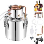 Mophorn - alambic  alcool 50 l, distillateur d'eau en acier inoxydable de 13, 2 gallons avec condenseur ...
