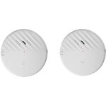 Alarme de fen�tre de porte avec capteur de vibration blanc 2 packs 125db d�tecteur de cambriolage fin ...