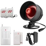 Alarme maison sans fil, 115db super fort alarme maison avec 1 alarme porte et de fen�tre 1 alarme avec ...