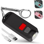 Alarme personnelle - usb rechargeable imperm�able s�curit� sir�ne porte - cl�s 130db s�curit� sifflet ...