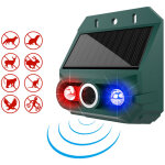 Alarme solaire � d�tecteur de mouvement avec r�pulsif pour animaux, sir�ne stroboscopique de 129 db, ...