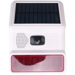 Alarme stroboscopique solaire sans fil, lumi�re sonore, flash, sir�ne ext�rieure pour syst�me wi - fi ...