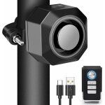 Alarme velo antivol rechargeable usb sans fil avec supports de montage, sensibilit rglable, dispositif ...