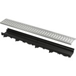 Alcadrain caniveau de drainage 60 mm avec rebord en plastique et grille en profil� en c galvanis� a15 ...
