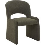Alesia - fauteuil tissu bouclette vert fonc�