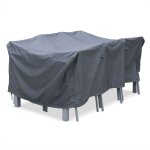 Housse de protection 175x124cm gris foncé - bâche rectangulaire en polyester enduit pa pour tables de ... Housse de protection 175x124cm gris foncé - bâche rectangulaire en polyester enduit pa pour tables de ...