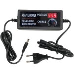 Alimentation rglable en tension dc 3 - 12v 5a avec affichage numrique, 60w max 100 - 240v ac  dc 3v ...