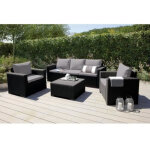 Allibert california salon de jardin modulable gris 5 places