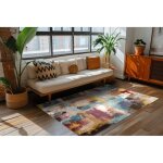 Allotapis - tapis abstrait multicolore moderne miro multicolore 160x230