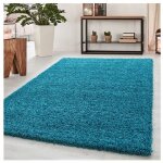 Allotapis - tapis uni à longues mèches rectangle swirls turquoise 200x290 Allotapis - tapis uni à longues mèches rectangle swirls turquoise 200x290